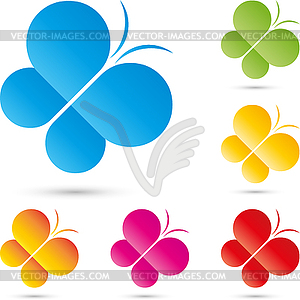 Логотип, бабочки логотип, бабочки, насекомые - векторизованный клипарт
