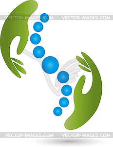 Two hands, Alternative Therapy, Orthopedics, Physiother - vector clipart