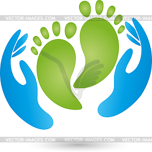 Hands, feet, Physiotherapy, Podiatry - vector clip art