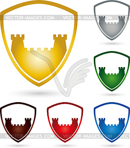 Logo, Tower, Castle logo, castle, coat of arms - vector clipart