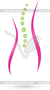 Логотип, женщина, физиотерапия, ортопедия - векторизованное изображение клипарта