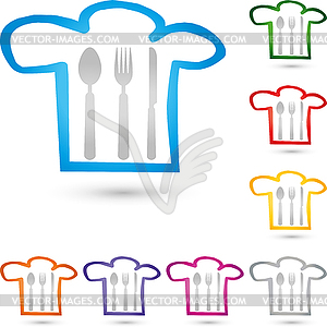 Cutlery, restaurant, cook, eating, logo - vector image