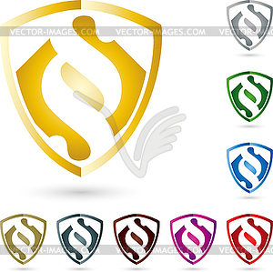 Paragraph signs, Logo, right, coat of arms - stock vector clipart