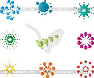 Circles, balls in color, Media Logos collection - vector clipart