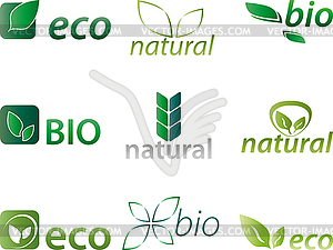Leaves and plant logos collection - vector clipart