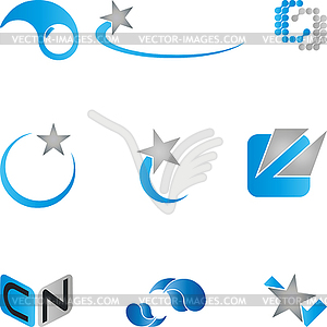 Star in motion Logos collection - vector clipart