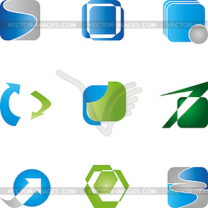 Different geometry logos collection - vector clip art