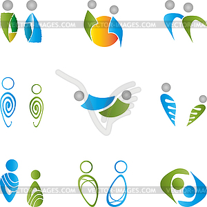 People and couples Logos collection - royalty-free vector image