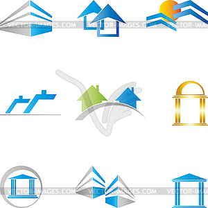 Houses and real estate logos collection - vector image