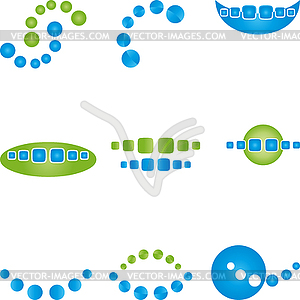 Dentist logos collection, buttons - vector clipart