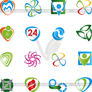 ИТ-услуги и медиа-логотипы - векторное изображение EPS