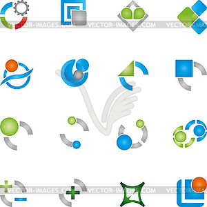 IT services and media logos collection - vector image