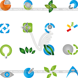 Nature and ecology logos collection - vector EPS clipart