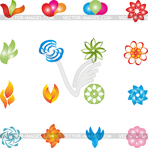 Wellness, nature, cosmetics logos collection - vector image