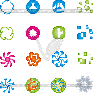 Services, multimedia logos collection - stock vector clipart