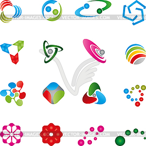 Multimedia and services Logos collection - vector clipart / vector image