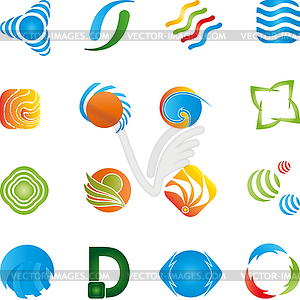 Multimedia and services Logos collection - vector image