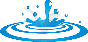 Water drops and waves, water, drop, Logo - vector image