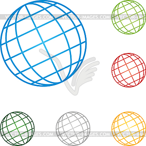 Earth, globe, globe, planet, logo - vector clip art