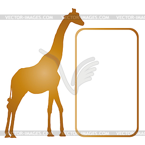 Giraffe, animal, travel, illustration - vector clipart