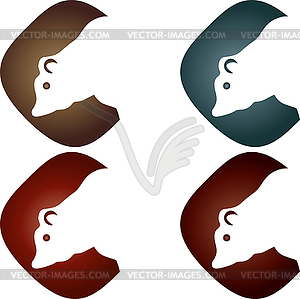 Bear, animal, brown bear, logo - vector image