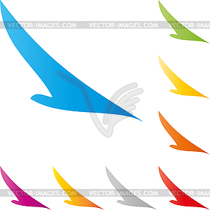 Bird, phoenix, plane, logo - vector image