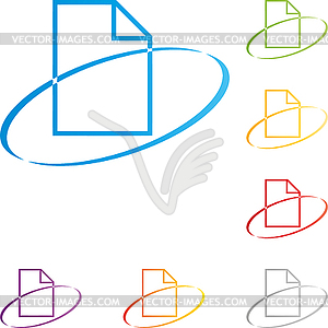 Letter, e-mail, collection, data, logo - vector image