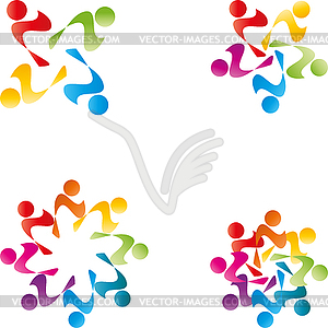 People, groups, team, family, collection - vector clipart