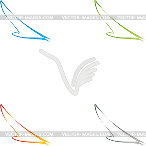 Bird, phoenix, plane, logo, collection - vector clip art