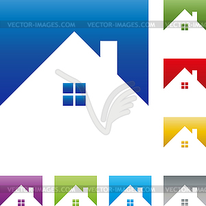 House, roof, real estate, roofer, logo - vector clipart