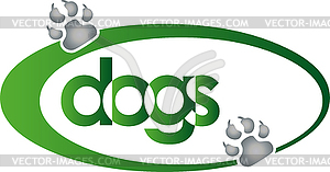 Paw, dogs, animal keeper, vet, logo - vector image