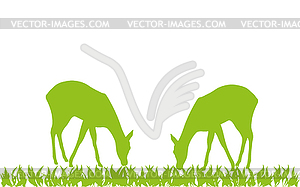 Deer, animal, background, nature - vector clipart