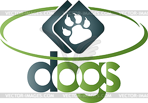 Paw, dog, animal, vet, logo - vector clipart