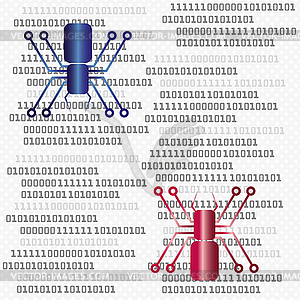 Spider, Numbers, PC Virus, Trojan, Security - vector image