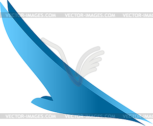 Птица летит, самолет, значок, логотип - графика в векторном формате