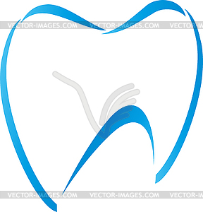 Логотип с зубчатым рисунком, зубом и зубами - клипарт в векторном виде