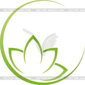 Leaves, Plant, Wellness, Vegan, Logo, Icon - royalty-free vector image
