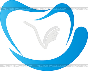 Tooth and a drop, dental care, dentist, icon, logo - vector image