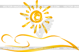 Person, Sun, Tanning Salon, Solarium, Travel, Logo - vector clipart