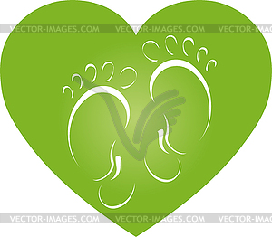 Herz Und Fusse Herz Fusse Fusspflege Massage Logo Vektorisiertes Clip Art