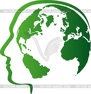 Person, Earth, Globe, World globe, Icon - vector image