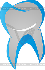 Зуб с улыбкой, стоматологическая помощь, дантист, логотип - векторная графика