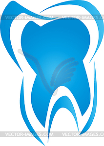 Blue tooth, dentist, dentistry, logo - vector clip art