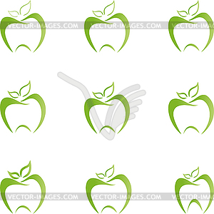 Tooth, apple, food, dental care, logo - vector image
