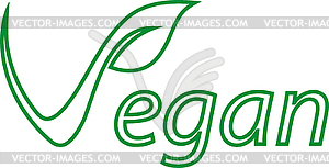 Plant, Leaves, Organic, Vegan, Vegan Logo - vector clipart