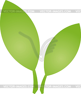 Два листа, Завод, Органический, Вегетарианец, Оздоровление, Логотип - клипарт в векторе / векторное изображение