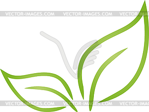 Two leaves, Plant, Organic, Vegan, Wellness, Logo - color vector clipart