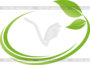 Листья, растения, био, здоровье, логотип, фон - векторизованное изображение