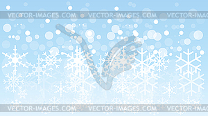 Snow, snowfall, snowflake, winter, background - vector image