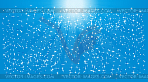 Rays of light, stars, sky, background - vector clipart